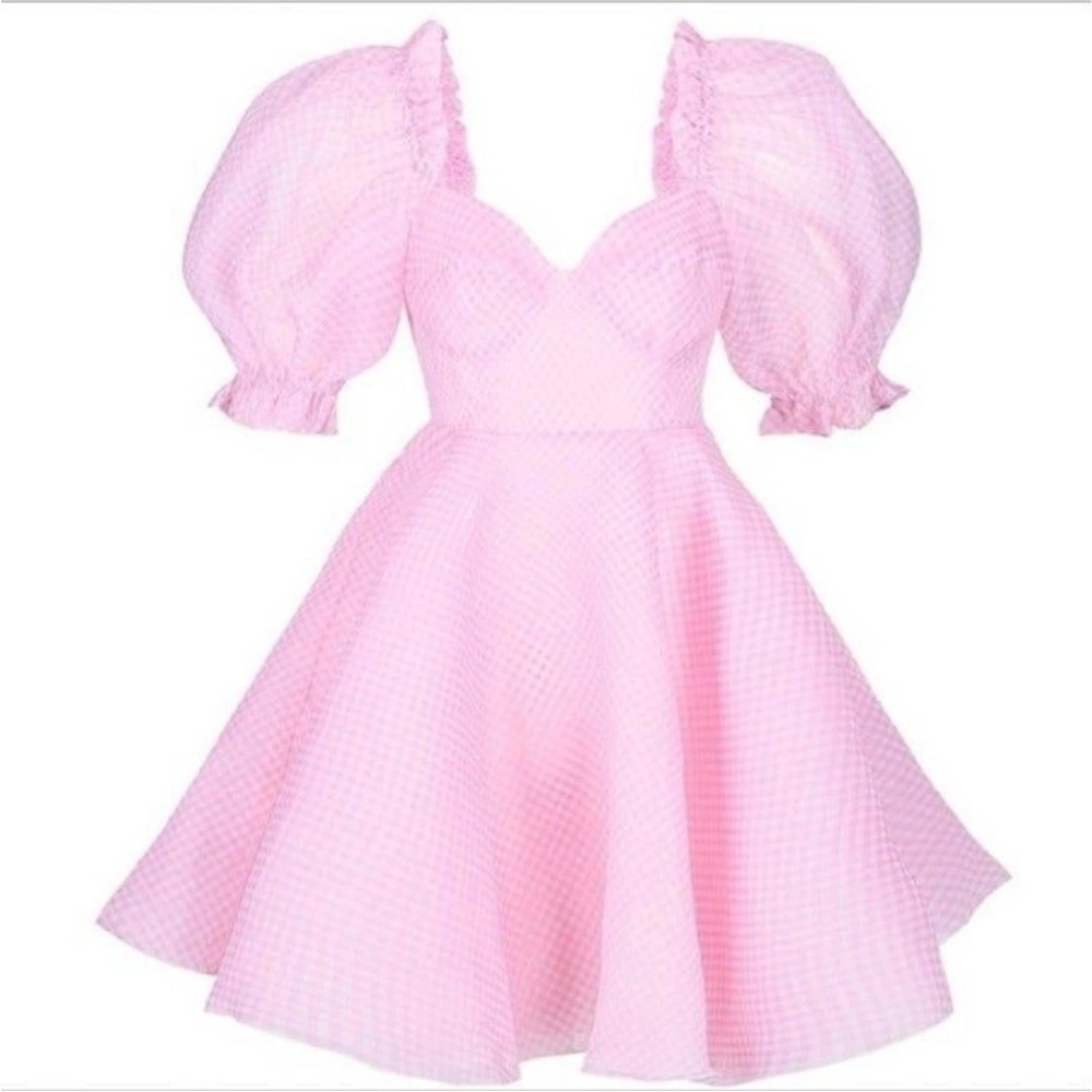 NWT Selkie Ice Cream Pink Parliament Gingham Dress - Picture 4 of 12